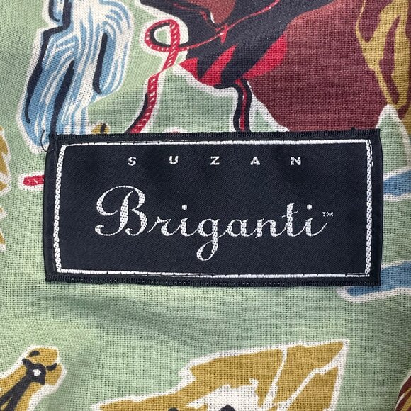 Levis Women’s Blue Denim With Suzan Briganti Inner Print Lining Backpack Sz M - Picture 6 of 13